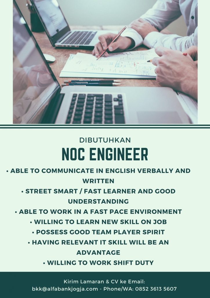 Lowongan Kerja NOC Engineer