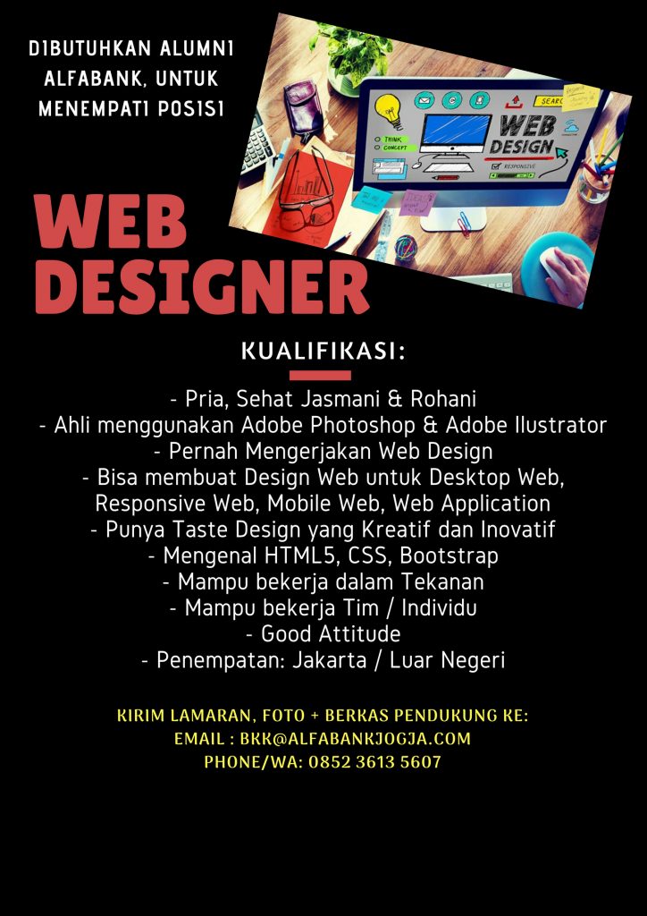 Lowongan Kerja Web Designer Penempatan Jakarta atau Luar Negeri
