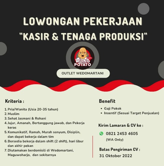 Lowongan Kerja Kasir & Tenaga Produksi - Bursa Kerja Khusus Alfabank Jaya